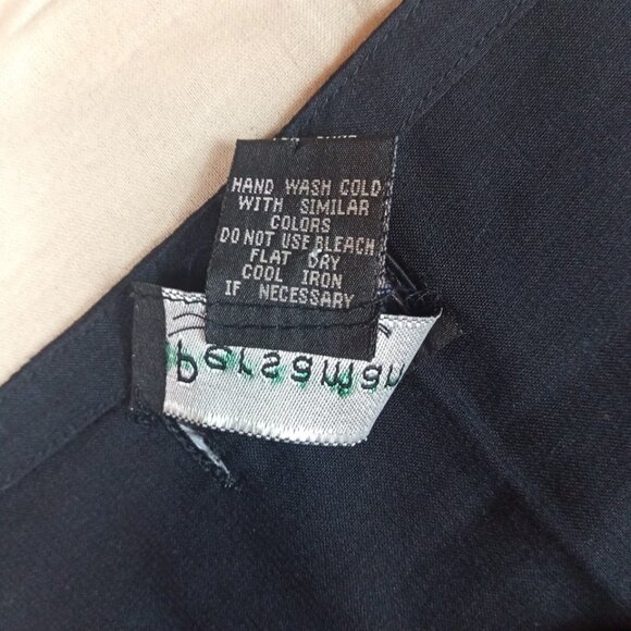 Persaman Womens A Line Skirt Size 8 Black Pink Embroidered Lined Boho Chic - Picture 5 of 6